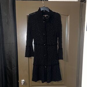 Elegant Black Women's Long Sweater